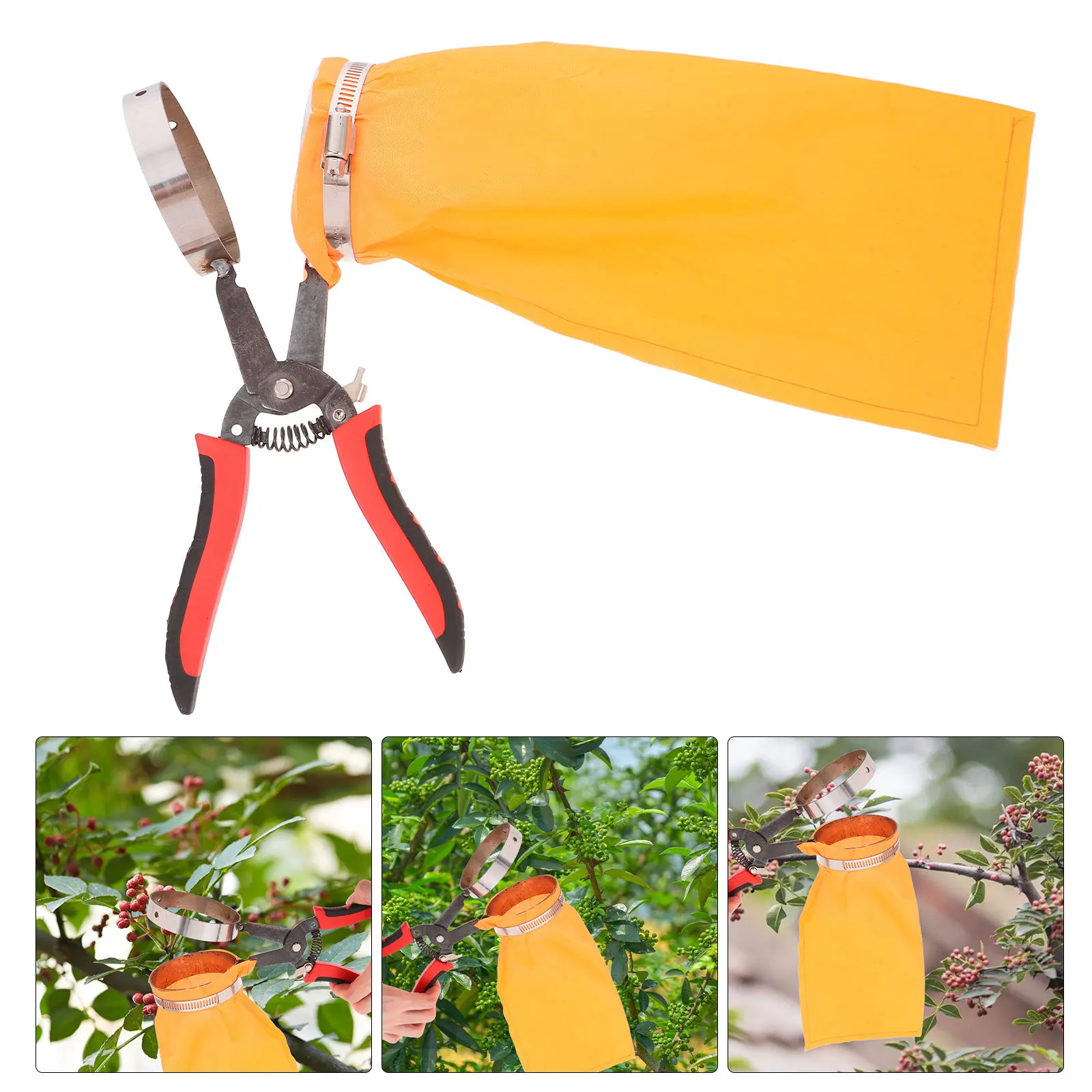 

Handheld Fruit Picker Tool Ergonomic Handle Replaceable Blades Steel Construction For Berry Blueberry Pepper Apple Pear Mango
