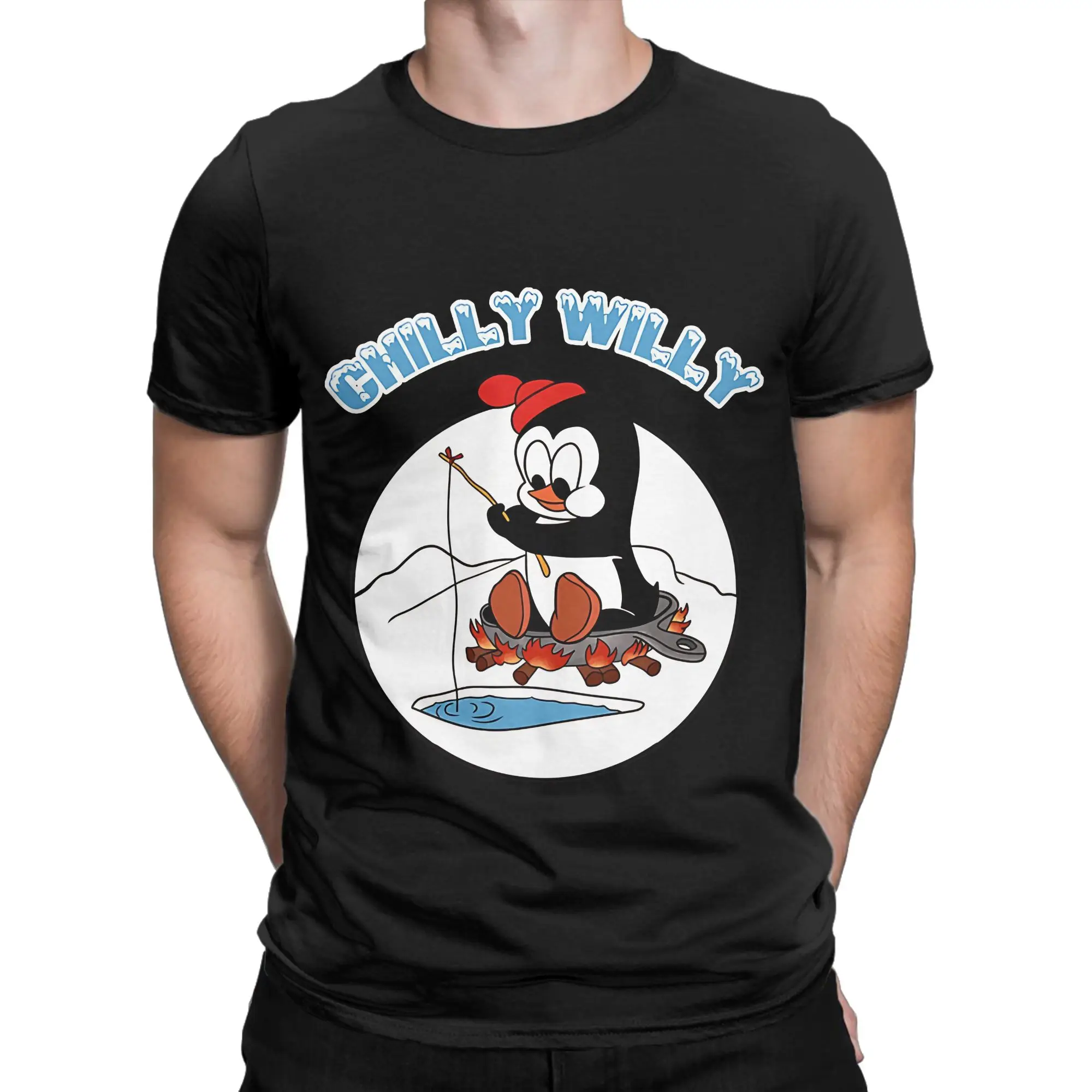 Chilly Willy  Essential Shirt Funny 100% Cotton T-Shirt Chilly Willy Tops Tees For Men