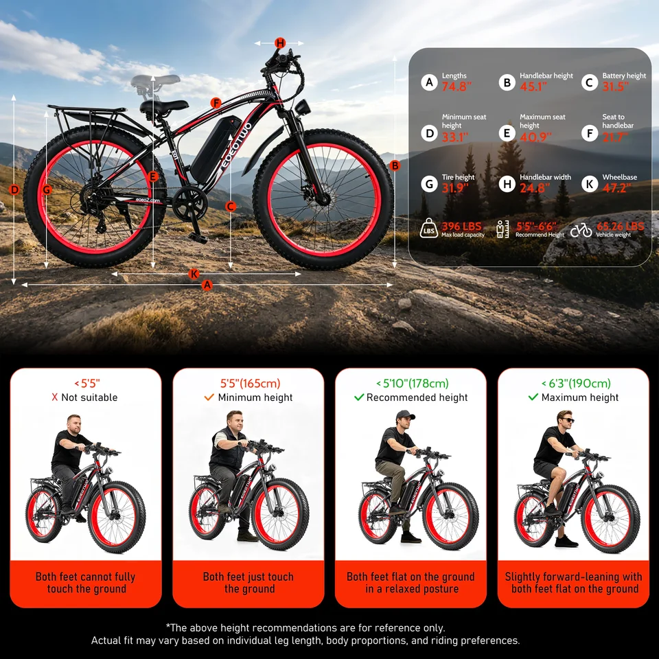 3000W Electric Bike 48V 23Ah Battery 26" 4.0 Fat Tire Ebike 40MPH High Speed Mountain Bicycle Off-Road Snow Bike for Adults image 8