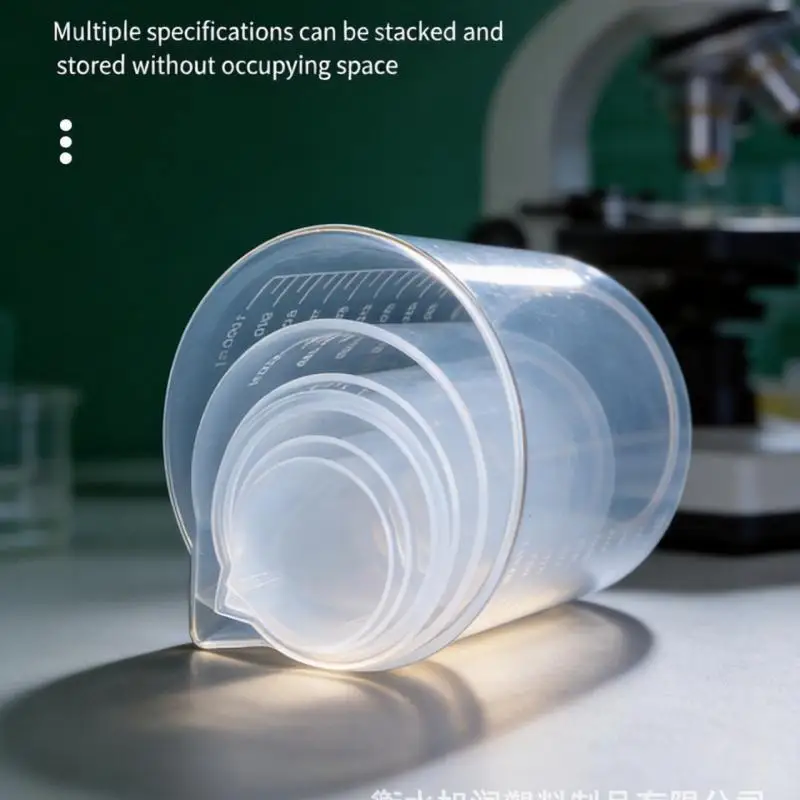 50/100/150/200/250/500/1000ML Stackable with Scale Thickened Transparent Graduated Cylinder Beaker Measuring Cup Mixing Cups