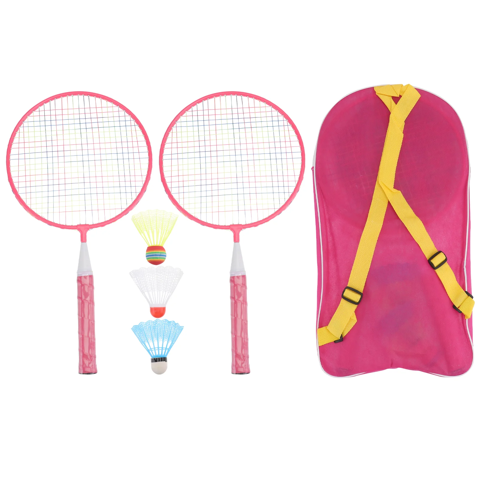 

Outdoor Child Badminton Rackets Set Of 2 Kids Badminton Rackets For Giant Ball with Balls Supplies