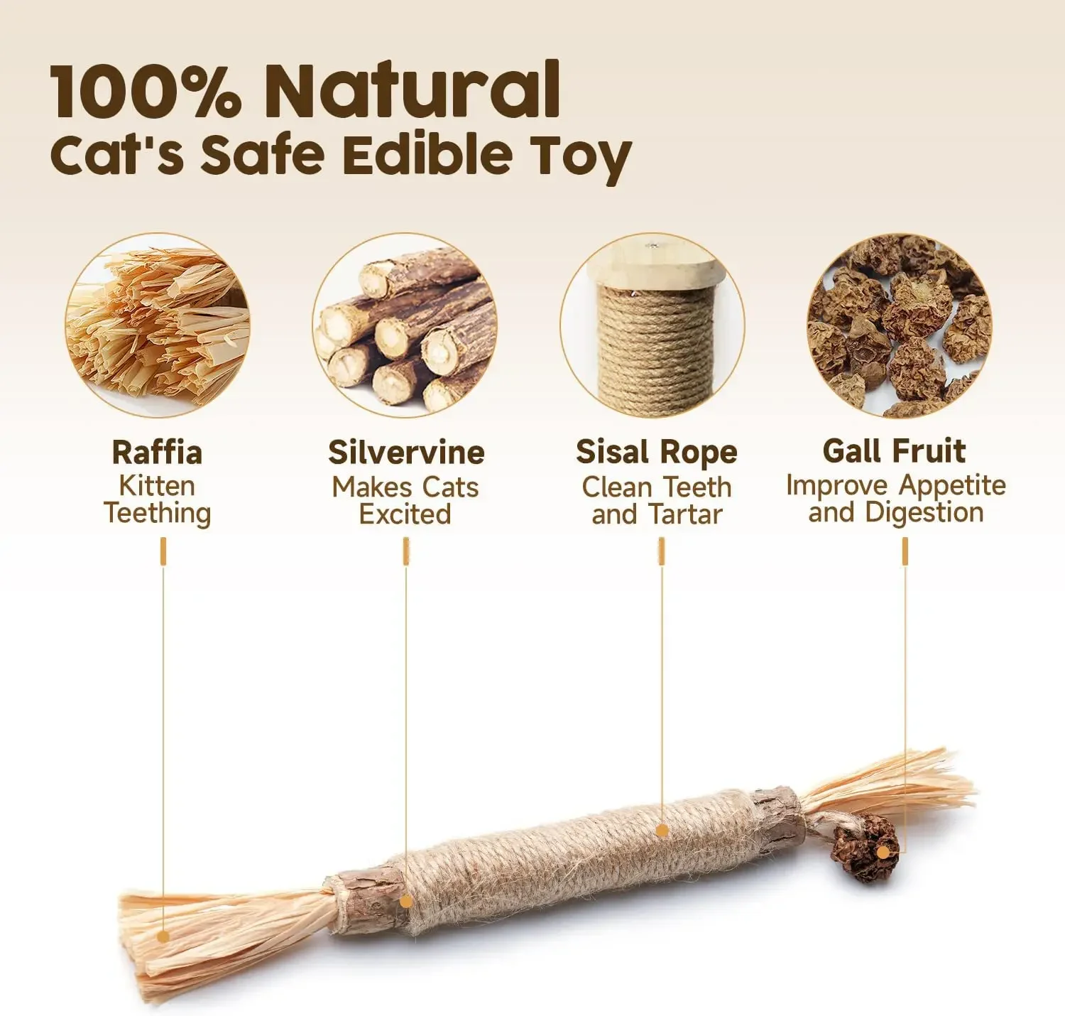 고양이 Wooden Polygonum Stick Bite Combination New Cat Toy Teeth Grinding Tooth Cleansing Natural Stuff Catnip Removal Fresh Breath