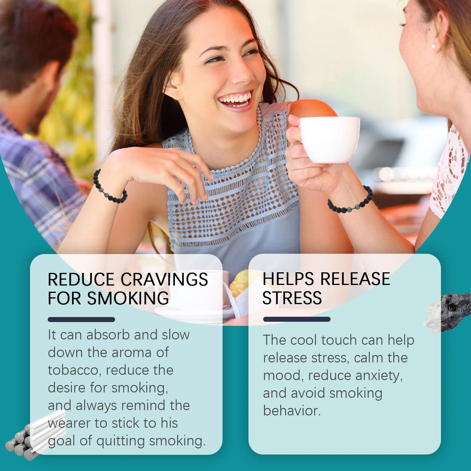 

1/2/3pcs Smoking Cessation Bracelets Control Cigarette Dispel Addiction Stop Smoking Aid Relieve Anxiety Quit Smoking Bracelet