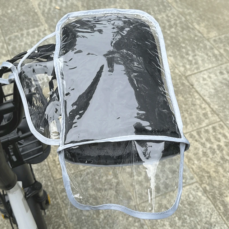 Electric Motorcycle Handlebar Cover Winter Thickened Warm Waterproof Rider Handlebar Glove Windproof Universal Transparent Cover