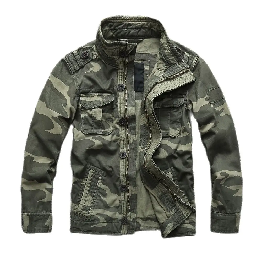 

2024 England Style Fashion Jackets Military Camo Coats Mens Autumn Lapel Collar retro Jacket Homme Skinny Basic Tops Outerwear