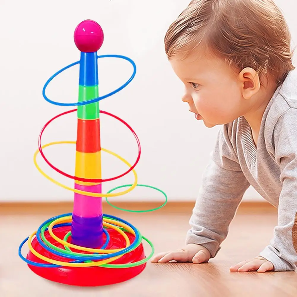 

6 Layers Children Throw Circle Game Ferrule Stacked Education Gift Outdoor Indoor Early Fun Interactive Toys Parent-child D9e5