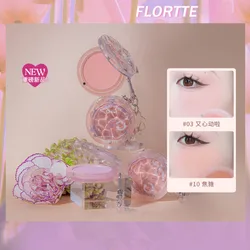 FLORTTE New Arrival Blush Makeup Palette Orange Peach  Rouge Natural Brightening Cream Powder Cheek Tint Contour Cosmetic