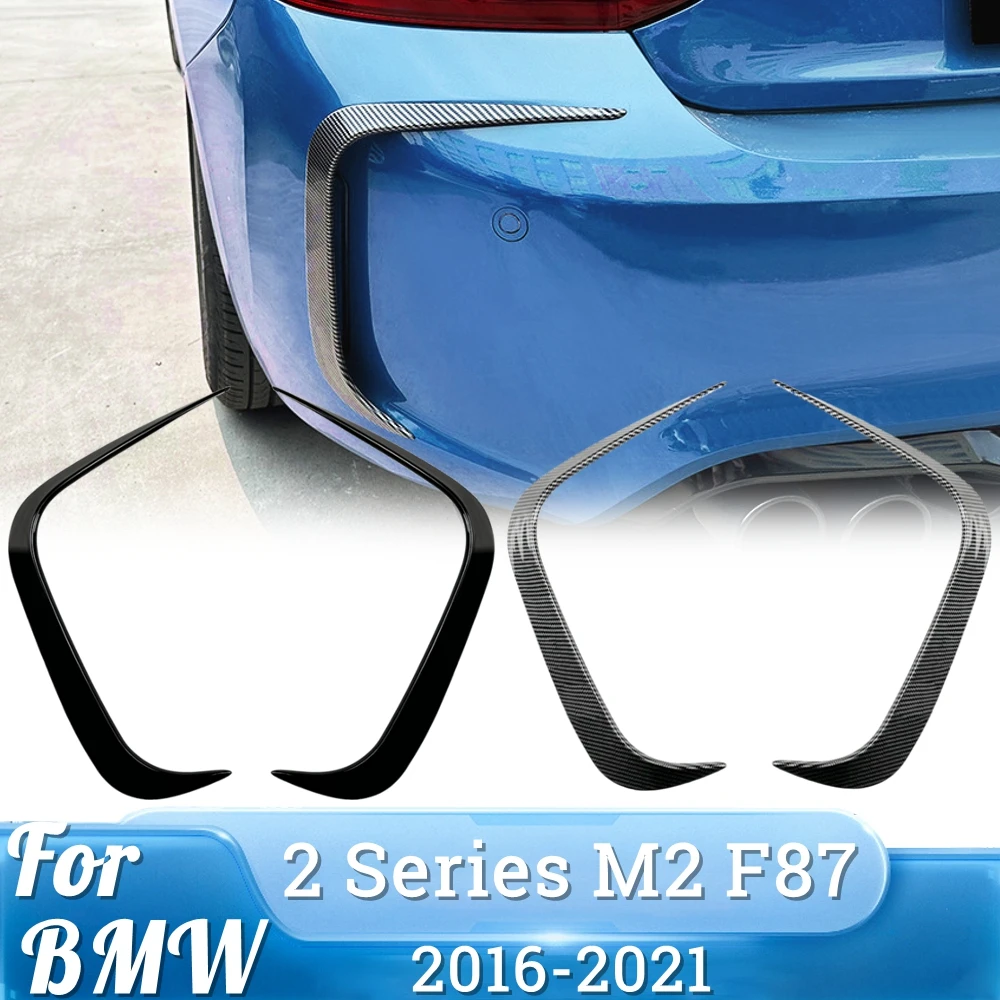 For BMW 2 Series M2 F87 2016-2021 Rear Bumper Spoiler Corner Protector Diffuser Side Splitter Tuning Air Outlet Cover Trim