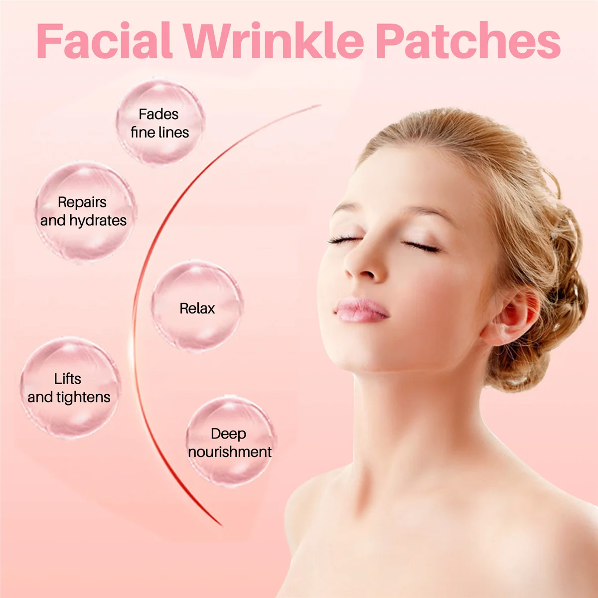 5Pair Frown Lines Removal Patch Nasolabial Folds Anti-Wrinkle Mask Anti-Aging Stickers Moisturizing Firming Face