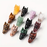 Exquisite Crystal Dragon Head Carving - Unique Home Decor Accent, Delightful Desktop Decoration, Intricately Crafted Ornament