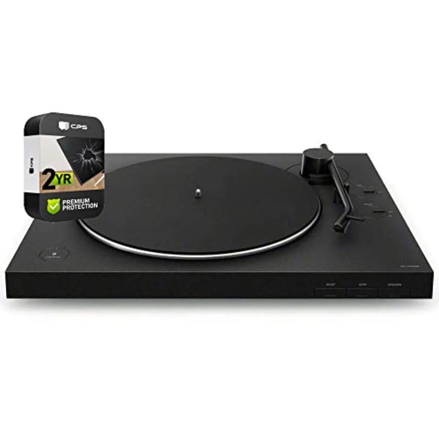 

PS-LX310BT Hi-Res Belt-Drive USB Turntable with Bluetooth Connectivity Black Renewed Bundle with 2 YR CPS Enhanced Protection P
