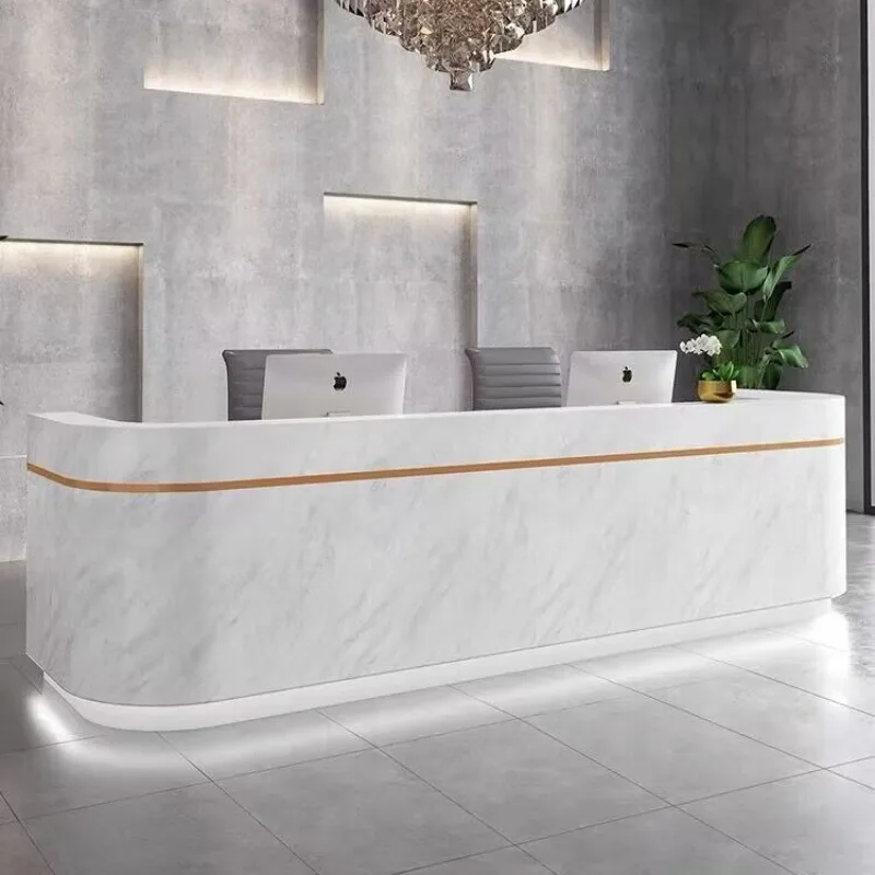 

Aesthetic Design Reception Desks Beauty Modern Front Workstations Reception Desk Store Restaurant Tavolo Reception Furniture
