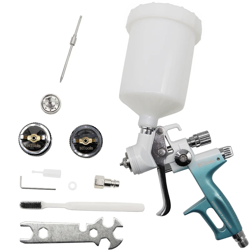 NTOOLS High Quality 4000B Spray Gun 1.3mm With spare 1.8 needle nozzle kit Professional Sprayer Paint Airbrush For Car Painting