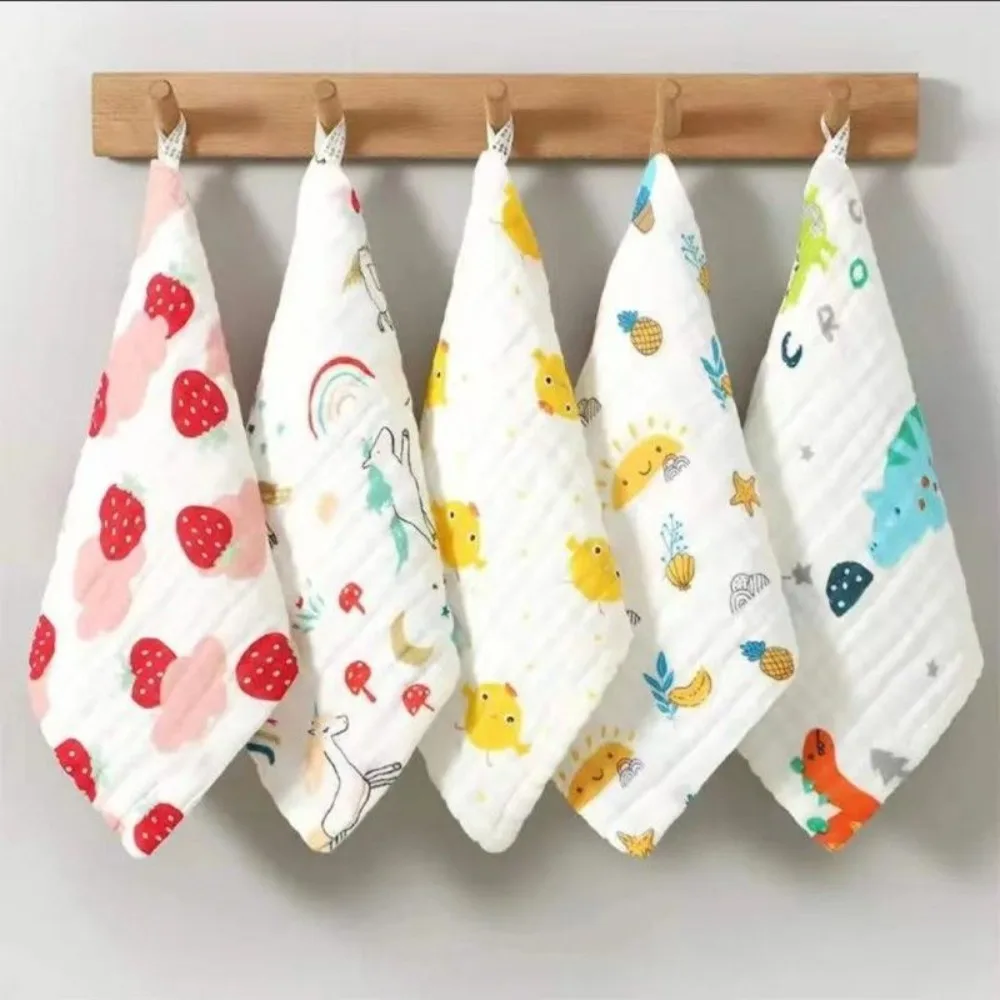 50X25Baby towel cotton six-layer A gauze towel newborn children's towel children's face towel saliva towel  baby care hand towel