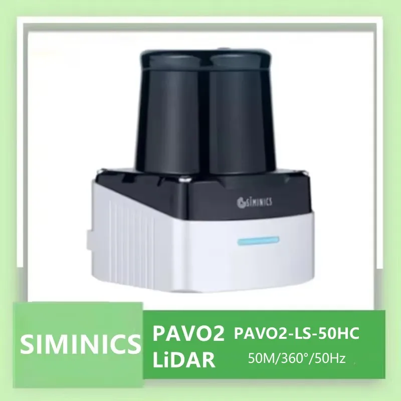 

SIMINICS PAVO2 PAVO2-LS-50HC 50 м 360 ° 50 Гц TOF наружный LiDAR-датчик для обхода препятствий при навигации роботом, взаимодействие с экраном