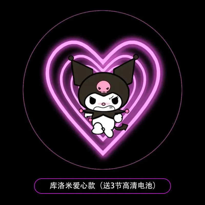 Anime Cartoon Sanrios Welcome Light Cute Kuromi Mymelody Cinnamoroll Car Door Light Self Contained Car Projection Ambient Lights