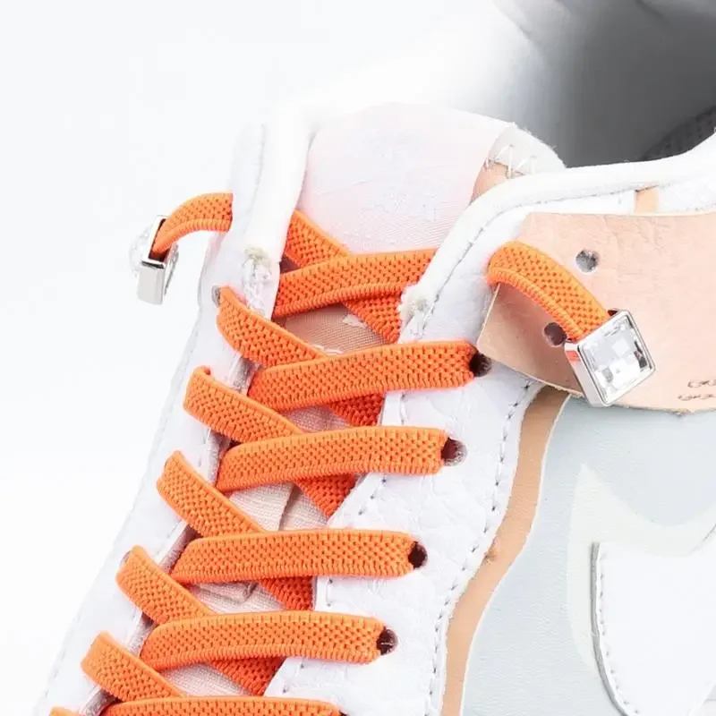 Diamond No Tie Shoelaces Elastic Laces Sneakers Colorful Rhinestone Shoe Laces Without Ties Kids Adult Quick Flat Shoelace New