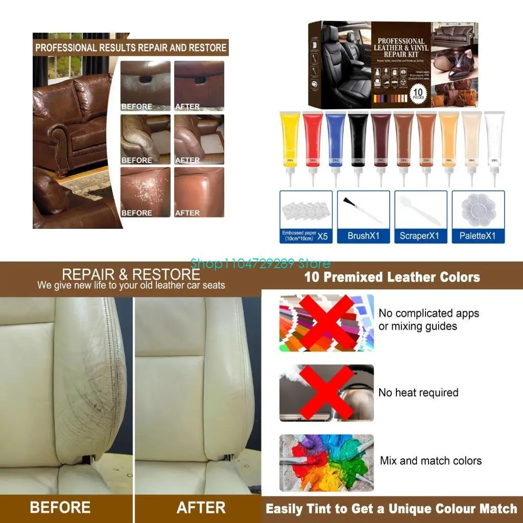 

D8KE LEATHER CARE CREAM Рестактирует оригинальный цвет для изношенных автомобильных интерьеров реставрация