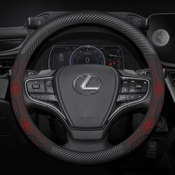 For Lexus GS300h ES300h ES330 ES350 NX300h IS300 RX300 IS250 CT200h Carbon fiber Suede Car Steering Wheel Cover Auto Accessories