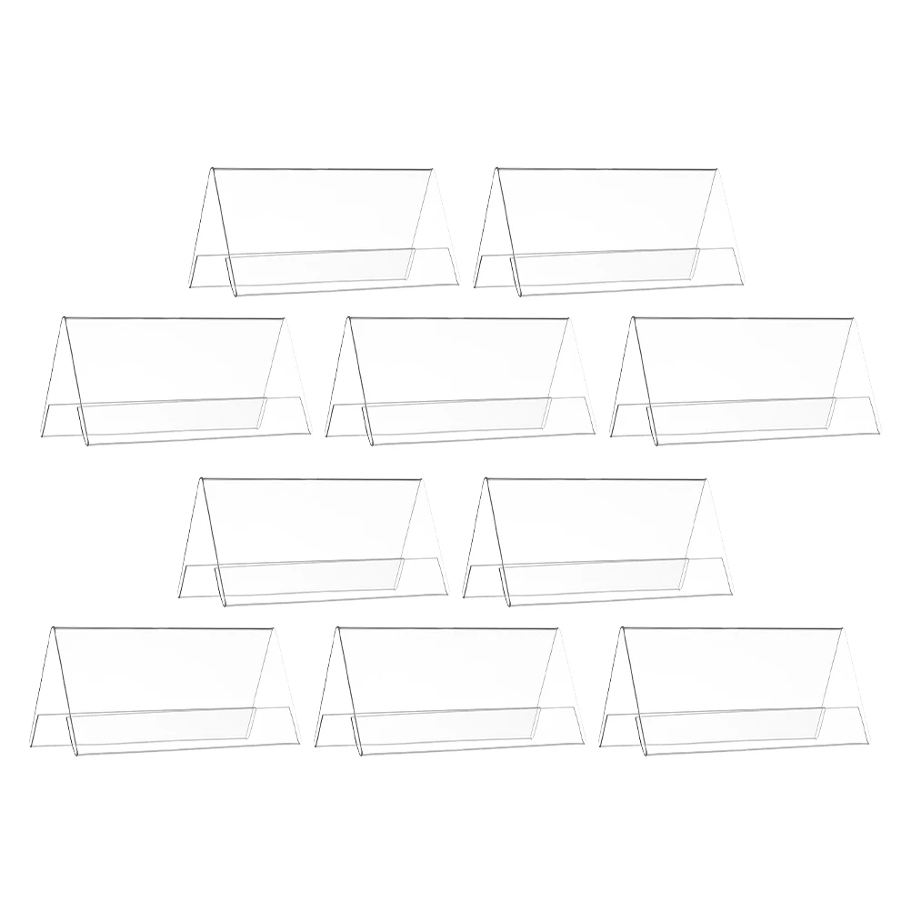 

10pcs Conference Table Card Display Stand Desk Name Plates Dualsided Stable Versatile Usage Clear Seating Arrangements
