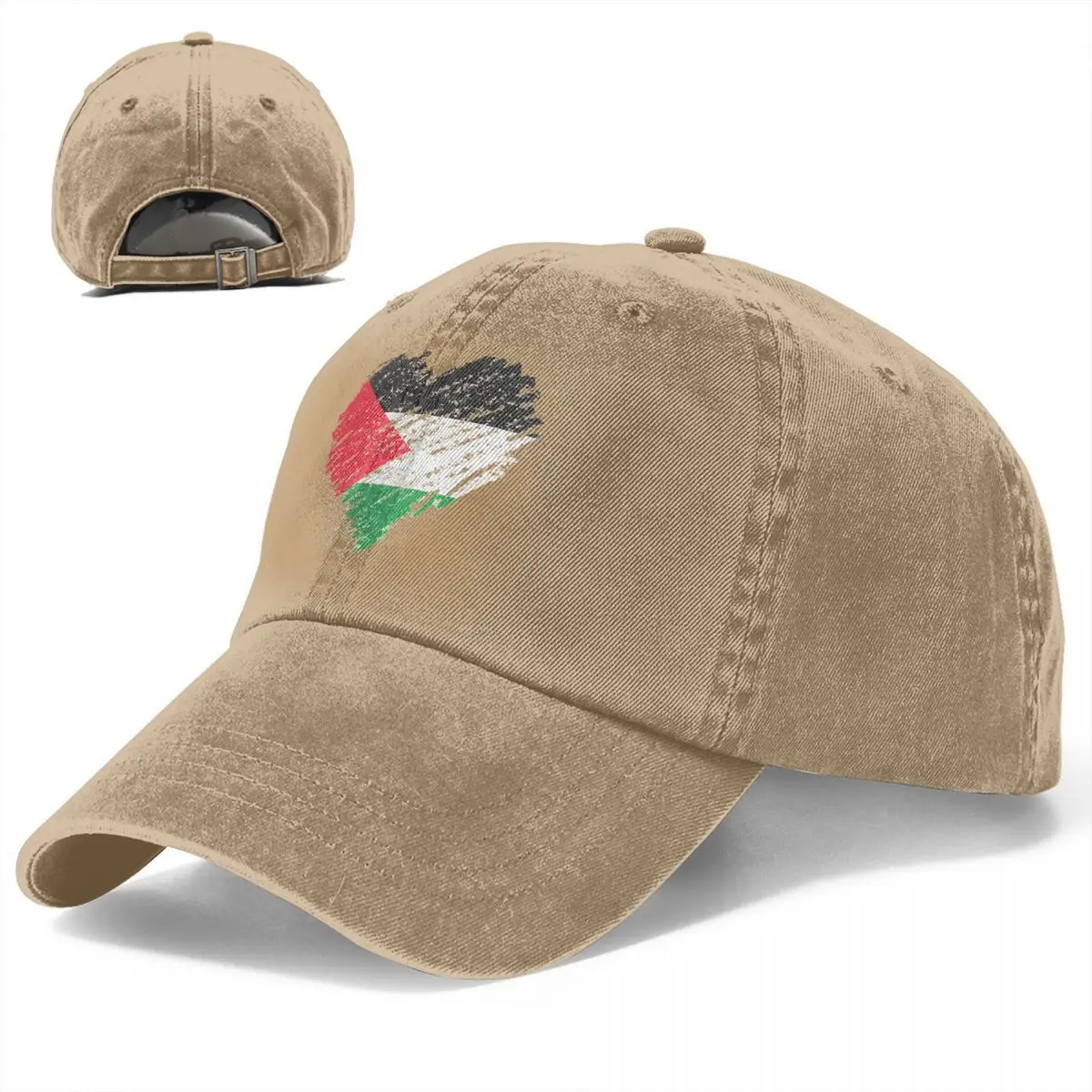 I Love Flag Scribble Baseball Caps Peaked Cap Palestine Sun Shade Hats for Men