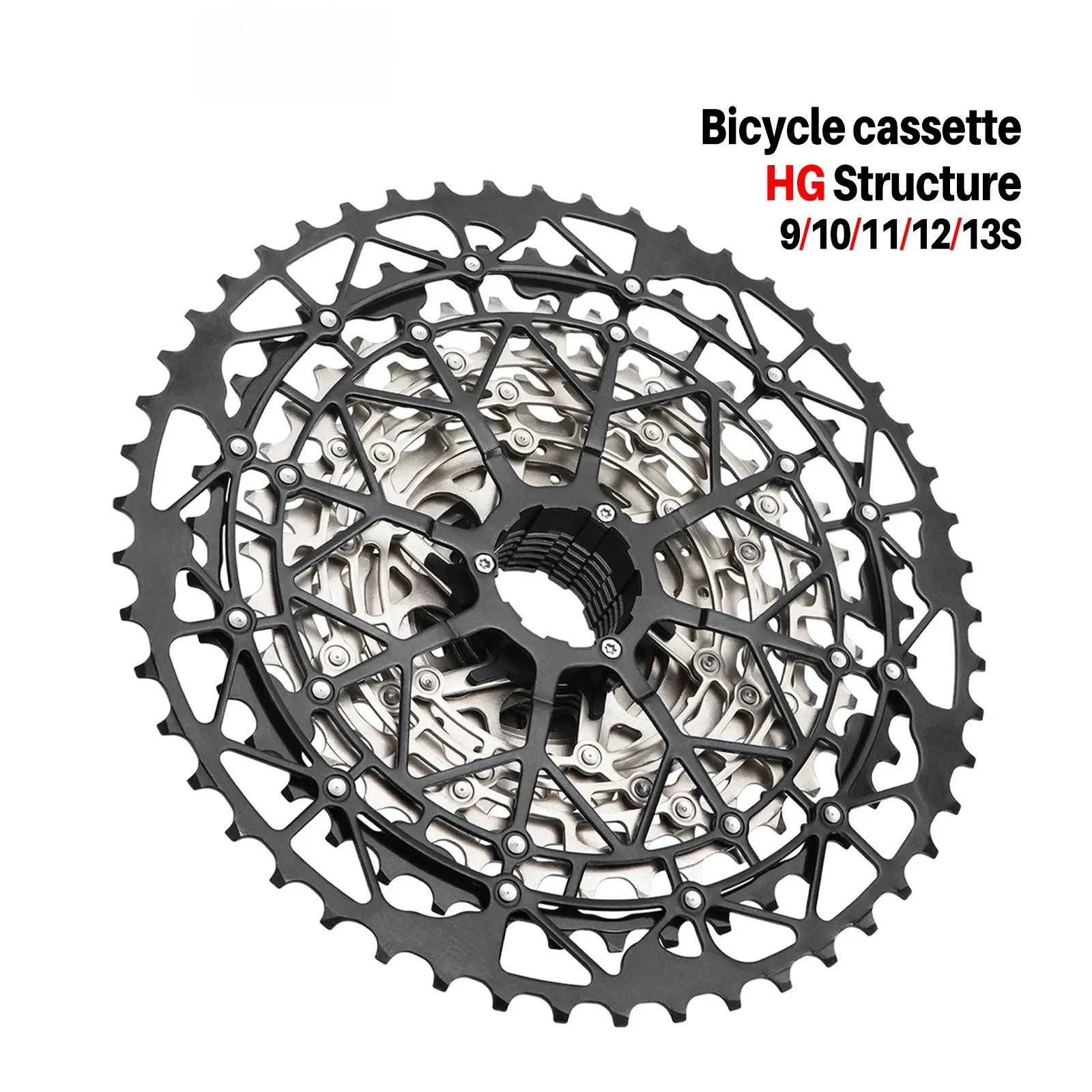 

Ultralight Bicycle Cassette Freewheel Carbon Steel Material 9/10/11/12/13 Speed HG Structure Sprocket for Mountain Bike