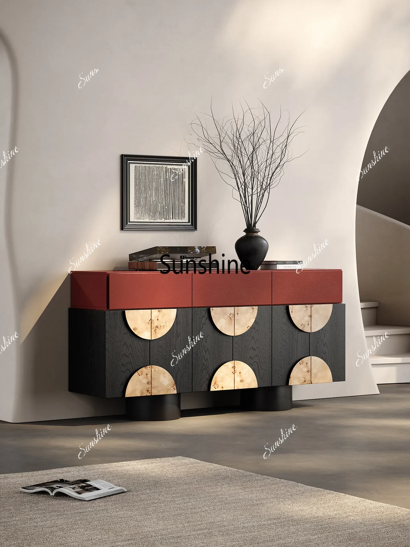 Italian simple side cabinet art porch cabinet decorative cabinetTJ