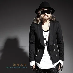 XS-6XL 2024 New Men's Clothing Double Breasted Slim Small Suit Jacket Clothing Plus Size Blazer Coat Costumes