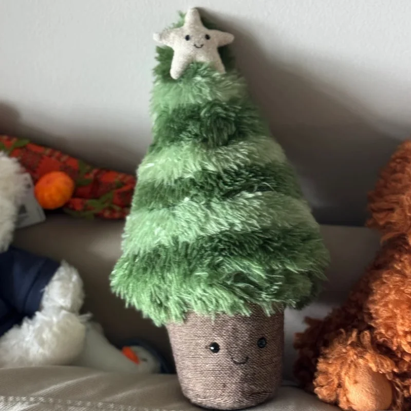 مضحك شجرة عيد الميلاد ألعاب من القطيفة لطيف الكرتون الزنجبيل الدمى لينة شكل نجمة القمر محشوة للأطفال مهرجان ديكور هدية حفلة #3