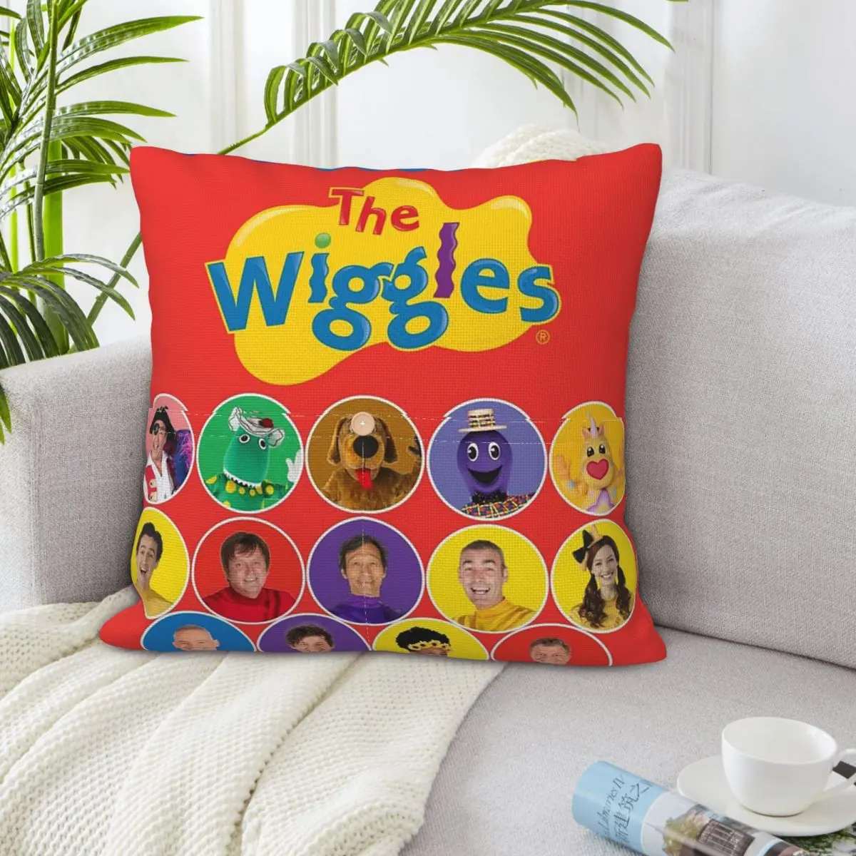 The Wiggles Tv Show Music Band Square Linen Pillowcase Cushion Cover Polyester Decorative Bed Home Comfort Throw Pillow