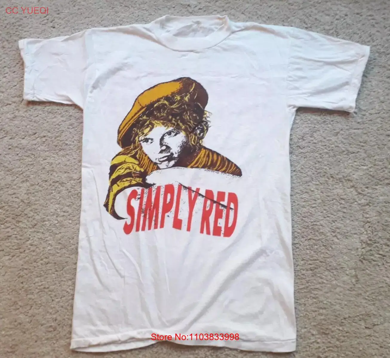 SIMPLY RED Picture Book 86 Amsterdam Tour 1 Sided T Shirt Full Size S-5XL