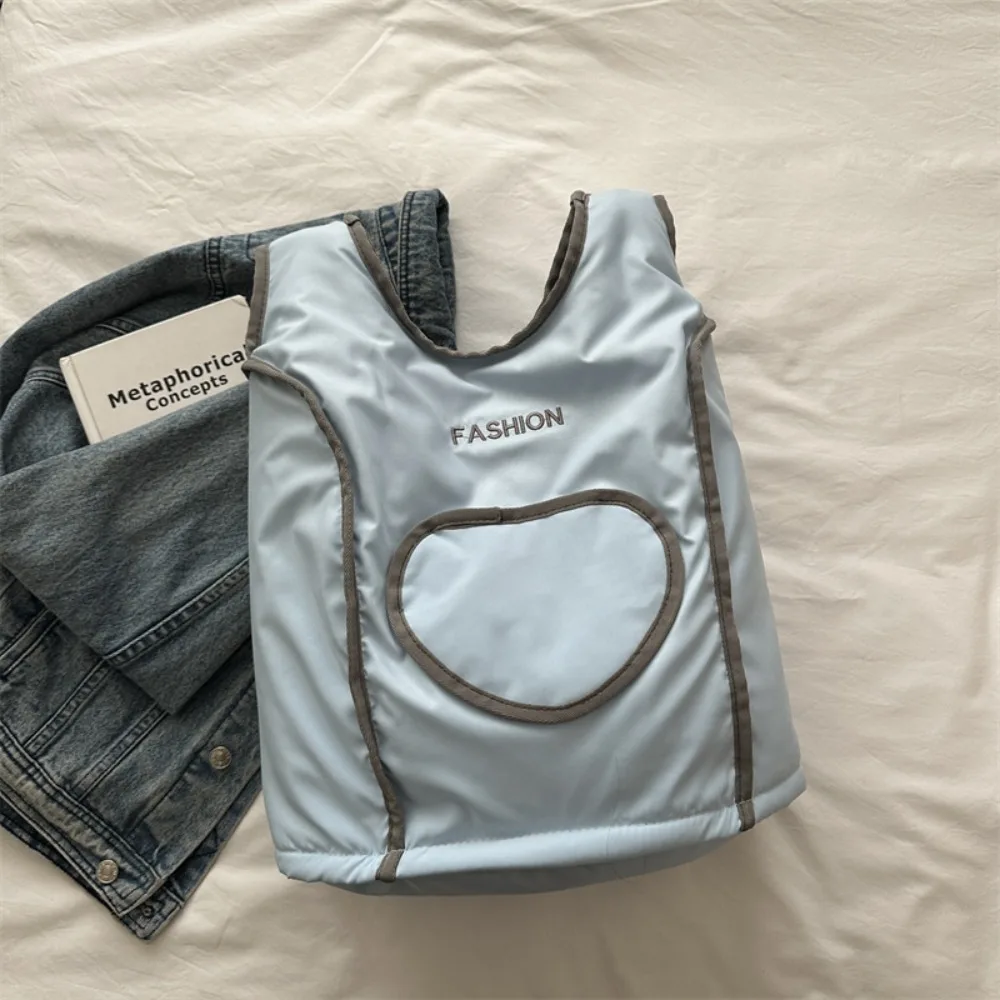 

Gift Letter Embroidery Love Vest Backpack Nylon Large Capacity Students School Bag Storage Bag Handbag Shoulder Bag Outdoor