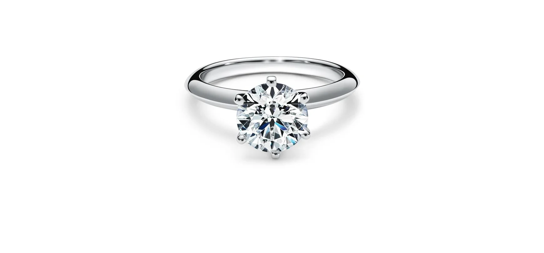 Classic six-claw diamond engagement ring lab grown diamond with IGI certification