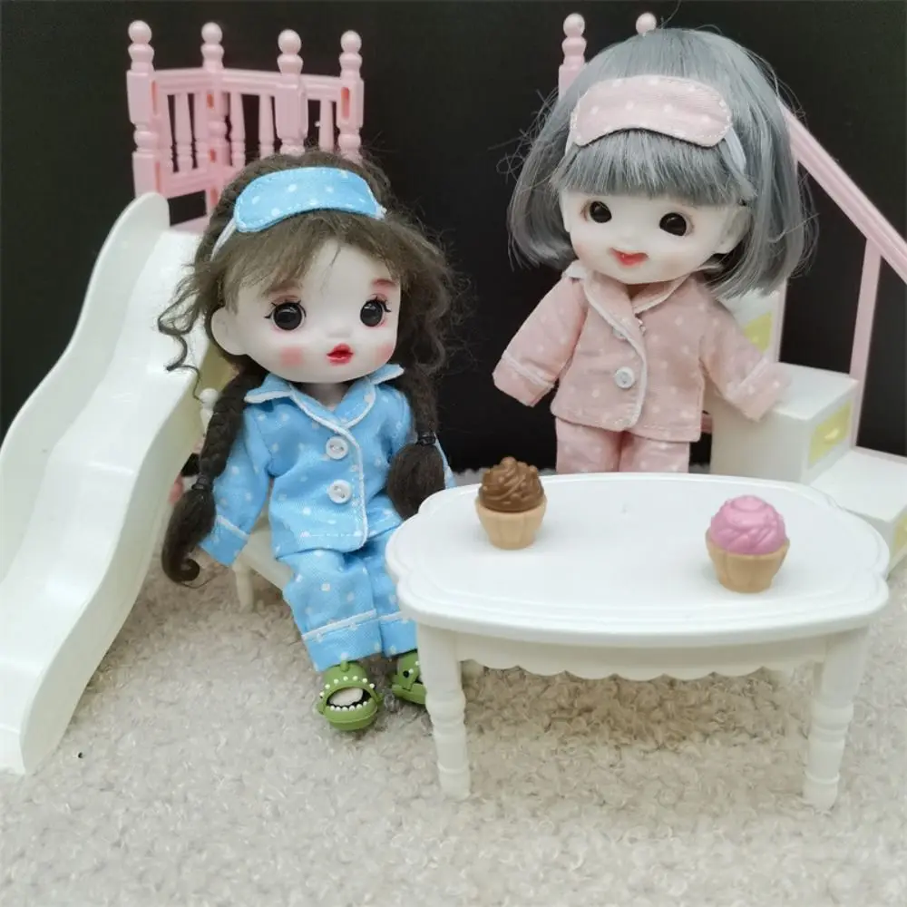 Doll Accessories Shirt Pants Doll Pajamas Eye Mask Dress Up Ob11 Sleep Clothes Changing 6 Colors Obitsu 11 Clothes DIY Toy