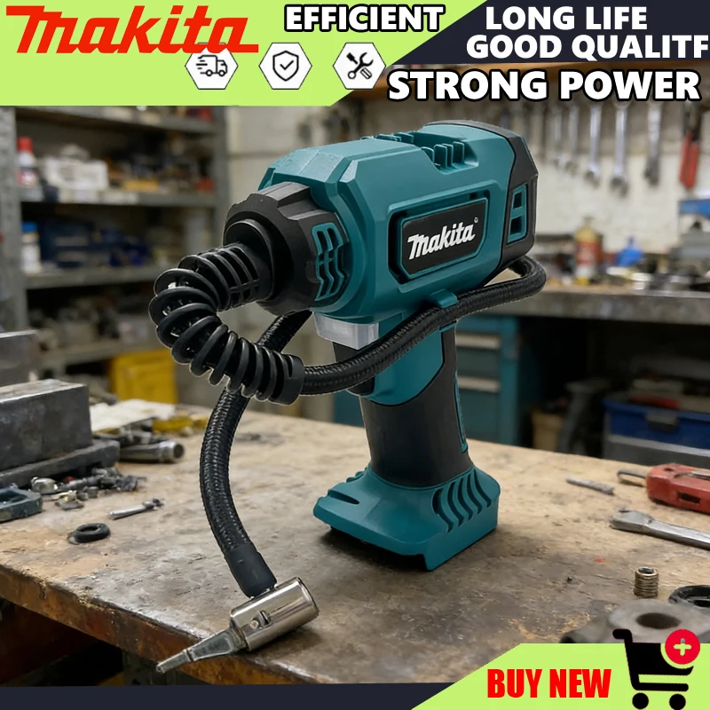 

Беспроводной электрический инструмент Makita для аккумулятора 18В, воздушный насос, перезаряжаемый автоматический насос для накачивания автомобильных шин, портативный инструмент для дома