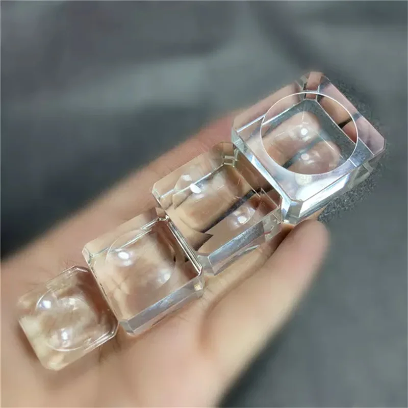 New product base launch transparent glass square crystal ball display stand for spherical bracket