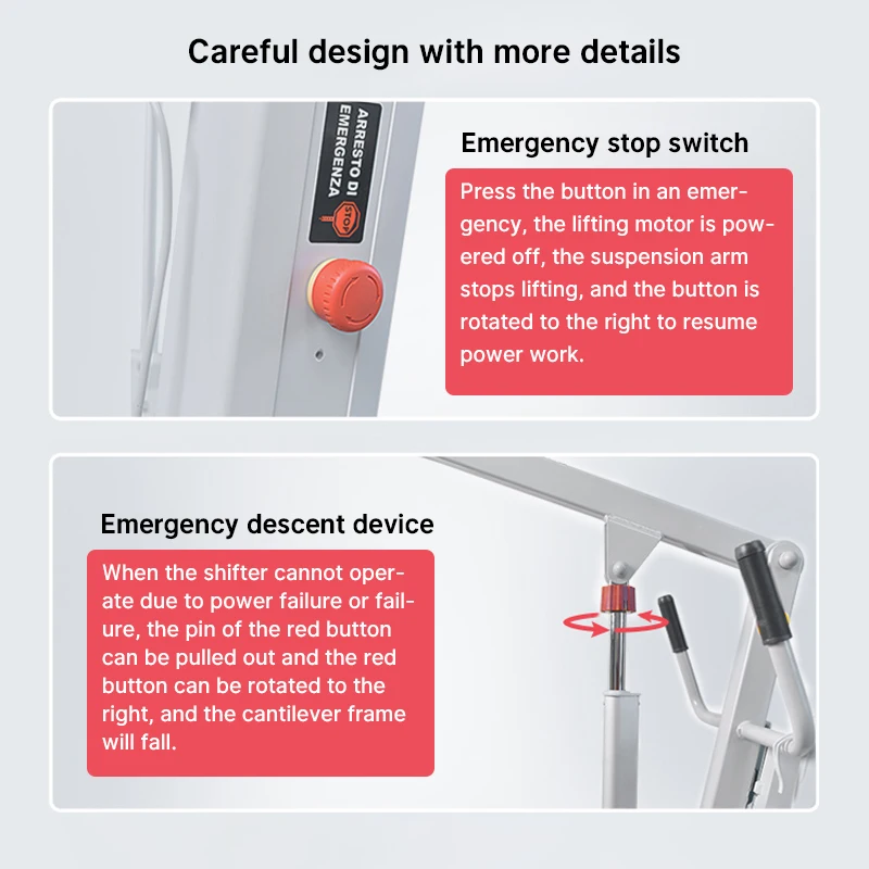 Designable Load Weight Electric Foldable Patient Lifting Devices Medical Equipment Electric Patient Lifter Home Lifter