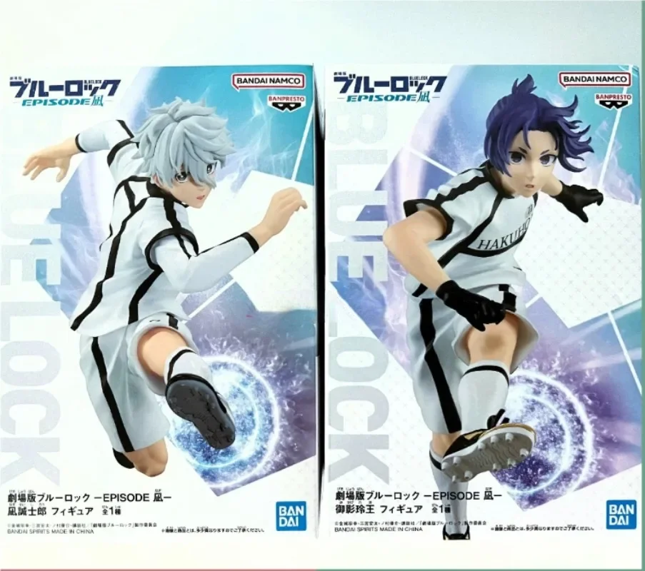 Oryginalny Bandai BLUE LOCK Mikage Reo Nagi Seishiro Anime kolekcja figurek ozdoby figurki zabawki prezent urodzinowy 16cm