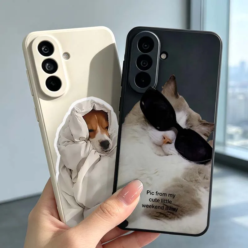 Cat Wearing Sunglasses Cover For Samsung Galaxy A73 A72 A71 A70 A60 A56 A55 A54 A53 A52 A52S A51 A50 A42 A41 Phone case