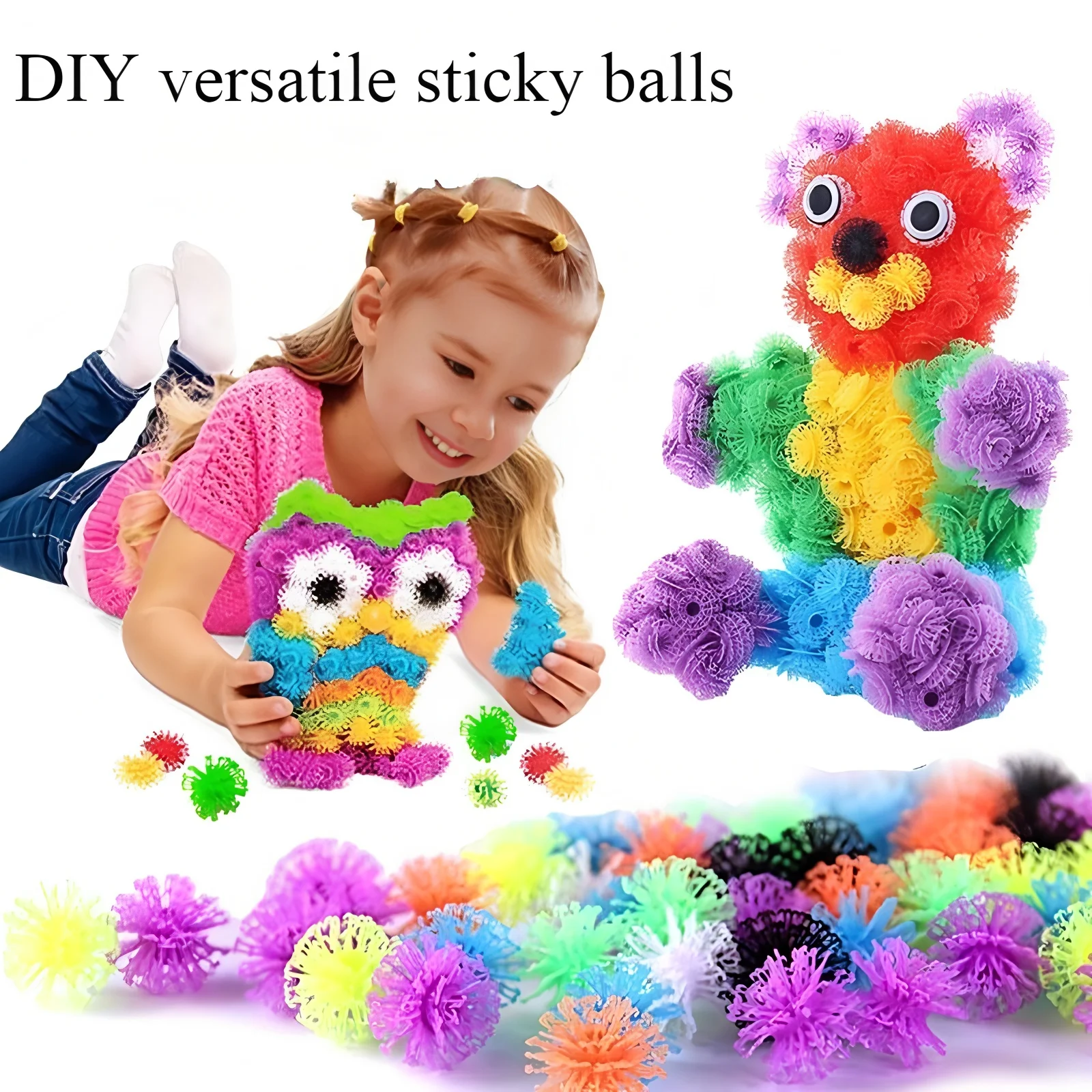 

Children's DIY magic bubble balls, creative building toys, puzzles, poke balls, 3D model assembly, children's DIY gifts