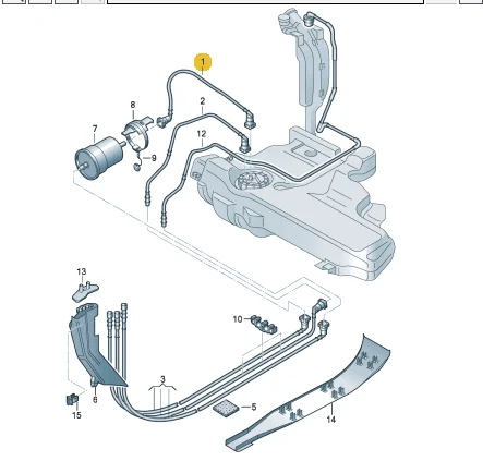Czarna rura paliwowa przewód giętki dla VW Bora Beetle Golf MK4 Audi A3 8L TT Seat Leon Toledo 1 j0201293p 1 j0201293e — zdjęcie 3