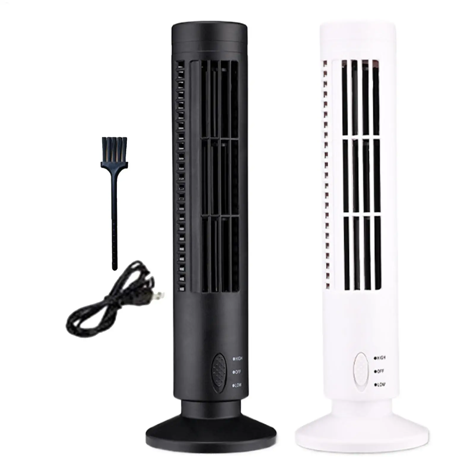 Tower Fan Plug-in Bedside Space Saving Airflow Bedroom Fan for Room Home Garage Office Patio Shop Dorm Bathroom