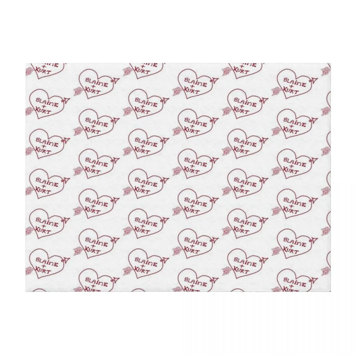 

Klaine Arrow Heart Sketch Throw Blanket blankets and throws Large Bed Fashionable Cute Blankets