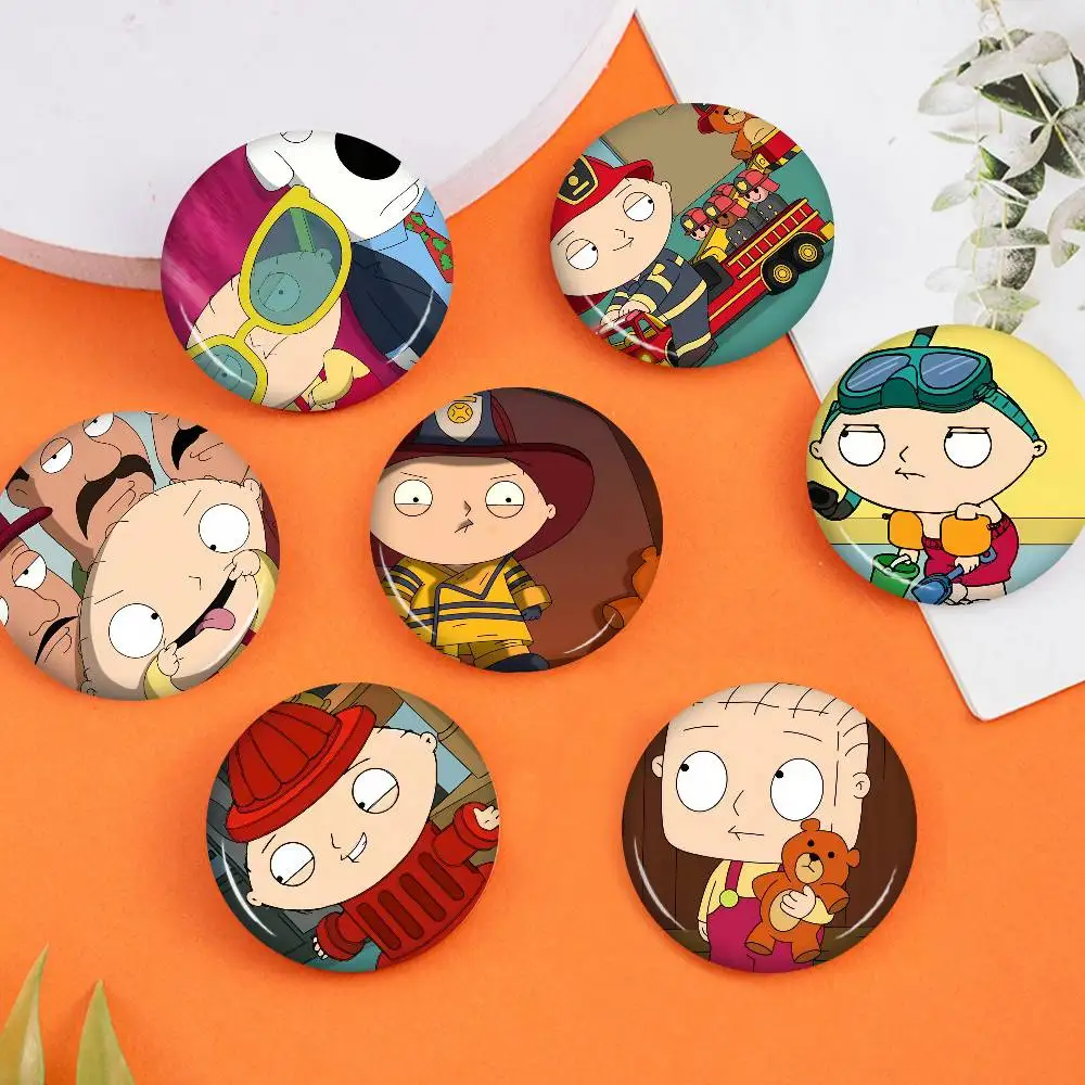 Cartoon Dog F-Family Guy Creative Tinplate Soft Button Pins Animal Icon Brooch Lapel Backpack Badge Accessories Pin