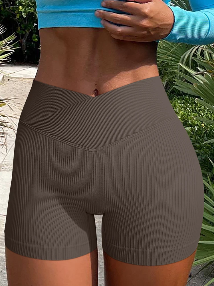 المرأة سلس الصالة الرياضية بلون السراويل الرياضية الخصر ضيق عالية الخصر الورك رفع اليوغا السراويل تشغيل السراويل #6