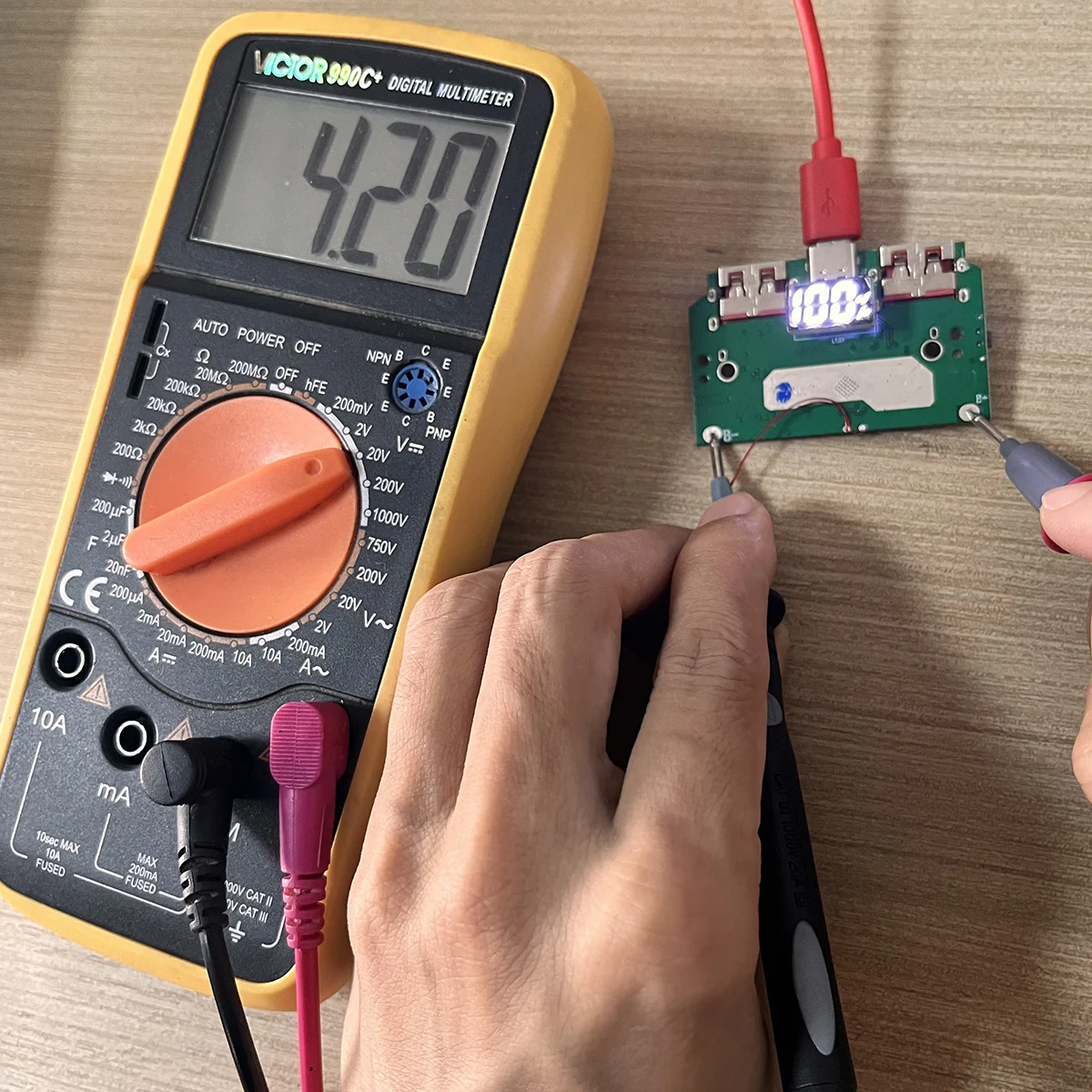 Rodzaj USB-C QC 4.0 PD SW6201 szybkie ładowanie płytka drukowana szybki moduł ładowarki 5V-12V do baterii litowo-jonowych 18650 DIY Power bank