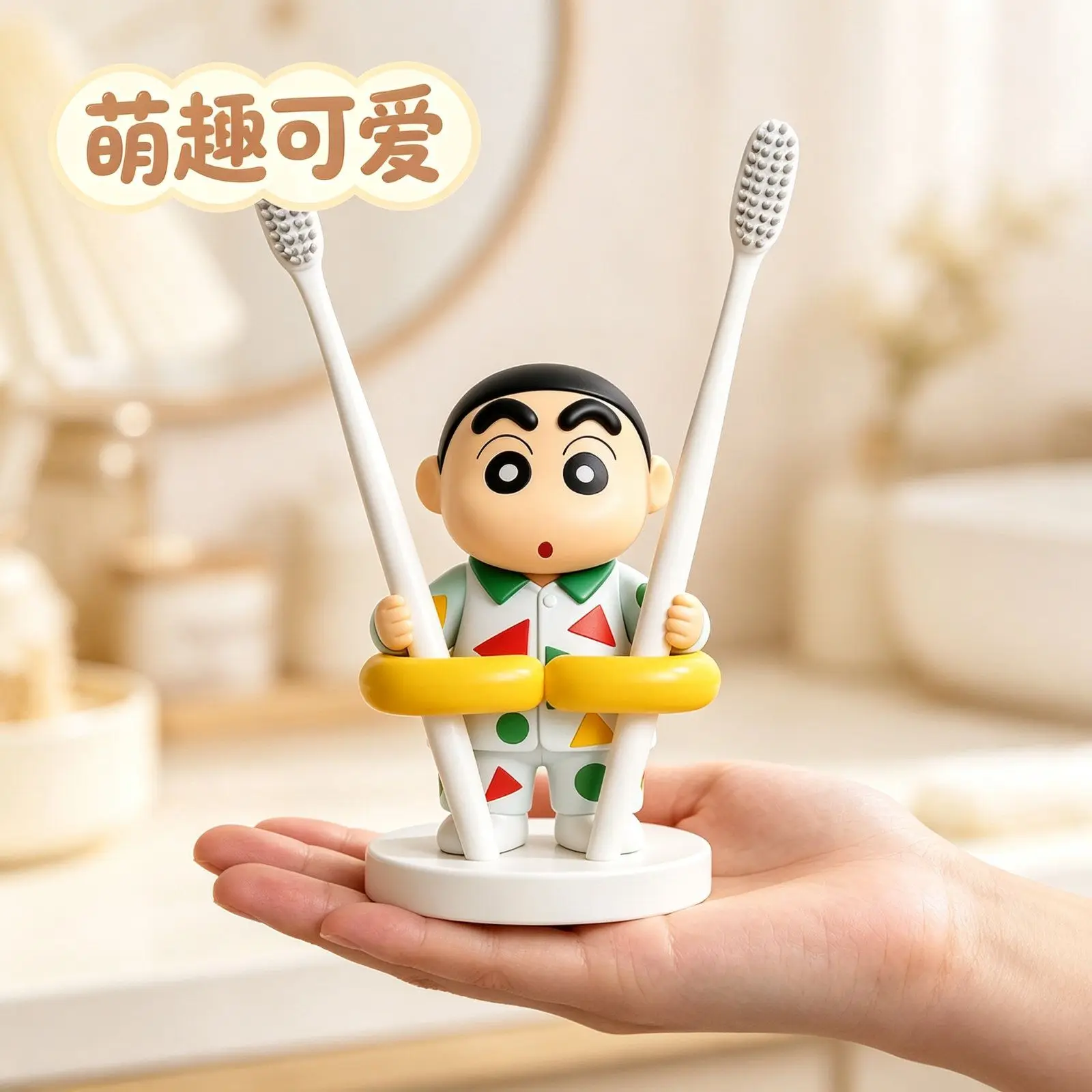 Crayon Shin-chan cartoon Toothbrush Holder creative home Decoration Couple Toothbrush Storage Rack Anime Merchandise Wholesale view 3