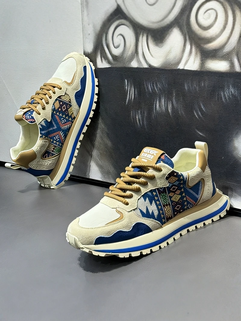 Men's Running Shoes 2026 New Autumn Casual Versatile Thick Bottom Dad Trendy Shoes Lightweight Breathable Mesh Inner Material