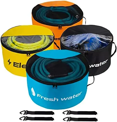 

RV Sewer Hose Storage 4-Pack – Waterproof, Zipper Closure, Visible Organizer for Hoses, Cords & Tools