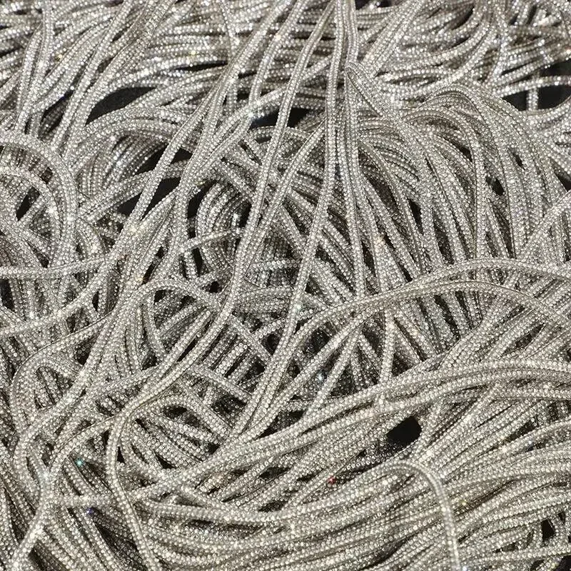 Rhinestone Glitter Shoelaces Rhinestone Shoelaces Glitter Cord Crystal Round Shiny Cords Bling Hoodie Drawstring